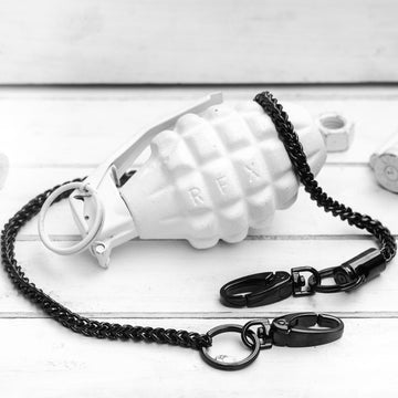 QUATTRO WALLET CHAIN - TITANIUM