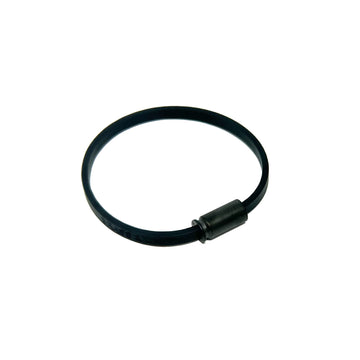 MATTE BLACK TITANIUM / LEATHER WARRIOR BRACELET