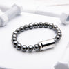  luxury / silver-hematite bracelet